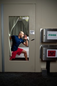 Peter Attia testing a metabolic chamber that will be used in his upcoming research.