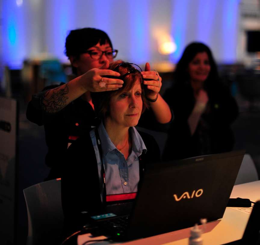 Stacy Lu at a conference